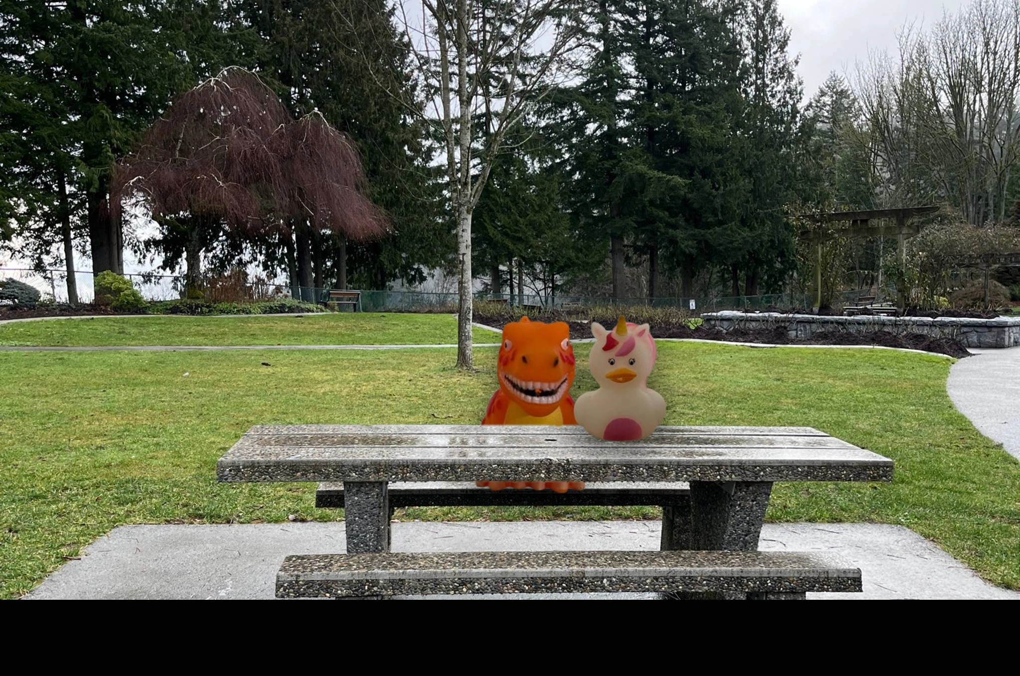 Dio and Ducki at Burnaby’s Playground of the Gods (fictional)